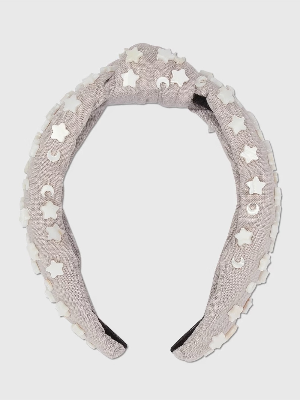 Lele Sadoughi Star & Moon Embellished Headband - Light Gray. Never worn.